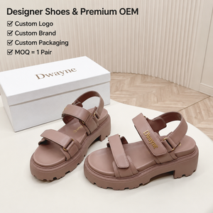2026 Luxury Designer <b>shoe</b> for Women High Quality Leather Slides Sandals Thick Sole Brown Summer Beach Casual Style New - Product Image 1