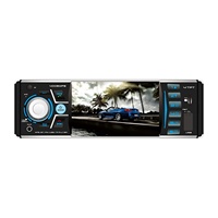 Pemutar MP5 Mobil dengan 1 din, Radio mobil Stereo dengan lampu latar 7 warna layar sentuh kapasitif 4.1 inci Radio AM/FM/RDS