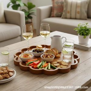 Autonomy Wooden Irregular Tray For Vase Display Decorative <b>Home</b> Use - Product Image 4