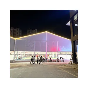 Outdoor Large Sports Tent Aluminum Alloy Frame Tent White And Transparent Exhibition Event Tents For Basketball Football