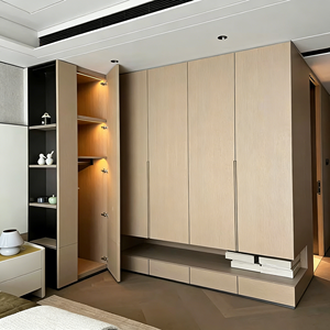 Armoire BALOM personnalisée, moderne et minimaliste avec éclairage intelligent, panneau écologique, ensemble de meubles de chambre à coucher - Product Image 5