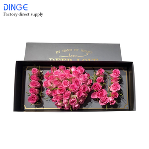 Rose fleur carré personnalisé papier arrangement éternel emballage tiroir boîte cadeau <span class=keywords><strong>surprise</strong></span> - Product Image 5