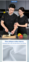 Service de traiteur personnalisé, équipe de chefs, veste de chef pour hommes, uniformes de travail de chef à manches courtes