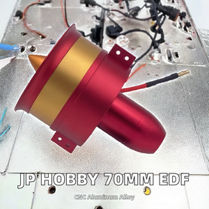 Ventilador con conducto <span class=keywords><strong>EDF</strong></span> FPV de 70 mm y <span class=keywords><strong>12</strong></span> aspas JP Hobby, motor de 2250 KV, 4S-6S, aleación de aluminio CNC para avión a reacción RC - Product Image 2