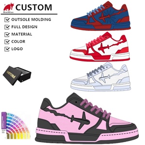 Zapatos Deportivos <span class=keywords><strong>de</strong></span> Cuero Retro con Logotipo Personalizado para <span class=keywords><strong>Hombre</strong></span>, Estilo Casual <span class=keywords><strong>de</strong></span> Baloncesto y Skateboarding con Plantilla, Zapatos Deportivos <span class=keywords><strong>de</strong></span> Calle para Verano - Product Image 1