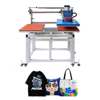 Momotech Automatische 40*60 Luchtdruk Dubbel Station Kleding Warmteoverdracht Warmtepersmachines