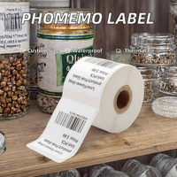 Untuk Stiker Perekat Barcode Tahan Air Kertas Termal Label Persegi untuk Printer Label M110/M110s/M120/M200