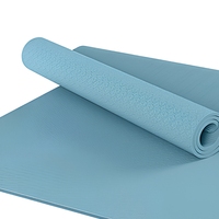 Tapis de yoga double, 12 mm d'épaisseur, 200 cm de large, en élastomère thermoplastique, avec sangle élastique pour la danse et le fitness en famille (parent-enfant)