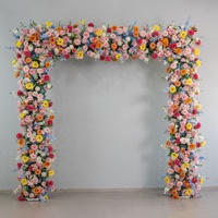 Arche de fleurs de mariage en soie artificielle réaliste de luxe, faite à la main, personnalisable, nouveau style, vente directe d'usine, haute qualité