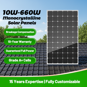 แผงโซลาร์เซลล์ประสิทธิภาพสูง 500W 550W 600W 700W 1000W โมโนคริสตัลไลน์ โมดูลไฟฟ้าโซลาร์เซลล์ รับประกันสำหรับระบบใช้ในบ้าน ขายส่ง - Product Image 1