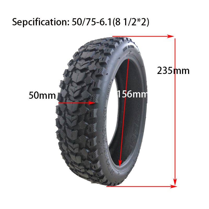 Natcoo 8,5 Pouces Pneus Tout-Terrain Trottinette 50/75-6.1 Chabre à