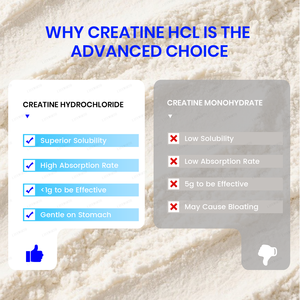 Креатин HCL моногидрат Lifeworth в порошке – для взрослых, улучшает рост мышц, повышает выработку энергии, для спортивных результатов - Product Image 2
