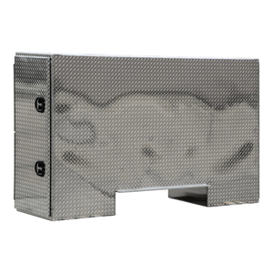 Boîte à outils robuste en aluminium à motif diamanté, à poser derrière la cabine, pour camion à plateau ou benne basculante - Product Image 6