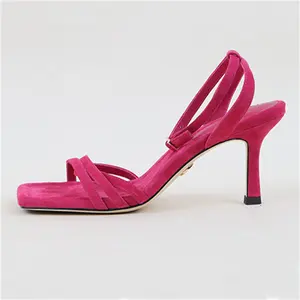 Custom Square Toe Designer Shoes Women's Sandals High Heels Luxury Women's Fashion High Heels Sandals