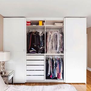 Armario de Madera con Puerta Corredera de Diseño Moderno, Lacado en Blanco, Simple, para el Hogar, Tamaño Personalizado - Product Image 5