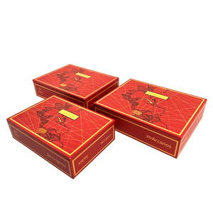 Vente en gros cave à cigares en bois MDF rouge <span class=keywords><strong>haut</strong></span> <span class=keywords><strong>de</strong></span> <span class=keywords><strong>gamme</strong></span> pour 10 cigares dominicains Toro - Product Image 2