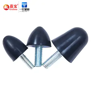 Screw Manufacturer Tapered Conical Rubber Bumper Stop Vibration Dampers M6-M10 Rubber Anti Vibration Screw Spike