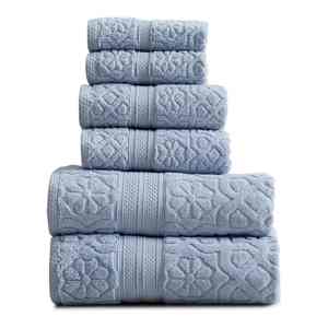 Super Absorbent 8-Piece Eco-Friendly Lightweight Woven Cotton <b>Terry</b> Solid Color Bath <b>Towel</b> Set Quick Dry Hotel Spa Custom Logo - Product Image 2