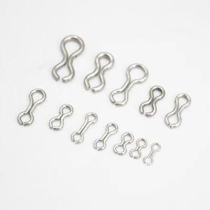 Çok boyutu balıkçılık bağlayıcı paslanmaz çelik pirinç Splay yüzük Rig kanca askı 8 şekil tel gözler platin halkalar - Product Image 3