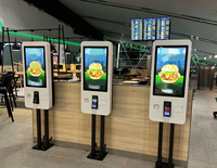 Kiosque tactile de 21.5 pouces en libre-service interactif avec terminaux de paiement par carte d'imprimante de scanner de point de vente Kiosque de commande automatique pour la restauration rapide