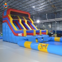 Nouveau design de toboggan aquatique gonflable commercial en PVC pour enfants, idéal pour le jeu ou la location dans les centres commerciaux