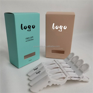 Pinzas de Cocodrilo para Peinar y Seccionar con Doble Bisagra, Diseño de Dientes Anchos, 6 Unidades/Bolsa, con Logotipo Personalizado, para Salón de Belleza Profesional - Product Image 5