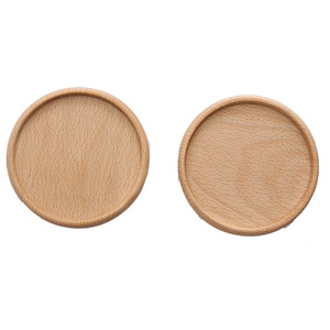 Posavasos de madera redondos y cuadrados de color sólido, grabados, con aislamiento térmico, para tazas de café, uso promocional - Product Image 4