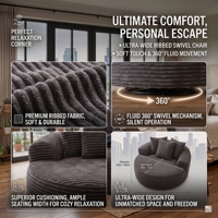 Canapé-lit modulaire surdimensionné en chenille capitonnée, style nuage, avec assise profonde et inclinable, pour salon et appartement