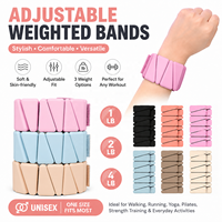 Bracelet de poids réglable personnalisé sans MOQ avec LOGO, poids de cheville réglables, poids de poignet et de cheville en silicone pour fitness et exercice
