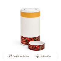 Tube en papier kraft biodégradable imprimé sur mesure pour l'emballage de poudre en vrac et de shaker à épices