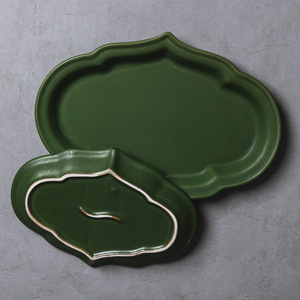 Assiette Rustique Faite à la Main en Grès, Vaisselle en Céramique Émaillée à la Main, Vaisselle en Gros - Product Image 2