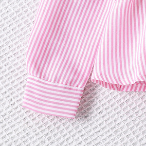 Trajes para Niñas, Ropa Infantil, Nuevo Estilo Coreano de Otoño, Blusa de Manga Larga con Cuello de Muñeca, Pantalones a Rayas - Product Image 5