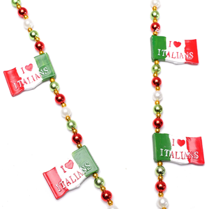 Collier de perles personnalisé HLC avec drapeaux italiens, <span class=keywords><strong>d</strong></span>écorations amusantes, fournitures <span class=keywords><strong>pour</strong></span> fêtes de carnaval, cadeaux promotionnels - Product Image 4