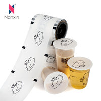 Logo personnalisé plastique 90mm 95mm Rouleaux de film tasse Films d'étanchéité pour PP PET papier tasse scellant pour tasse de thé à bulles