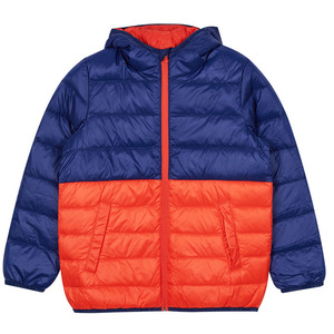 Veste d'hiver pour garçon en duvet contrasté, ultra légère, en polyester, vente en gros à prix réduit - Product Image 1