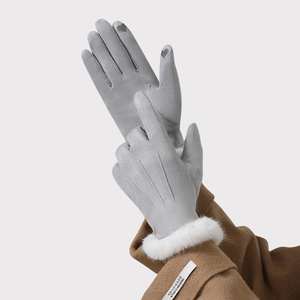 Nouveaux gants de cyclisme d'hiver pour femmes, chauds, tactiles, à doigts entiers, doublés de polaire, coupe-vent, pour l'extérieur - Product Image 4