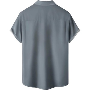 Camisas Hawaianas Estampadas para Hombre, con Logotipo Personalizado, Transpirables, Cuello Mao, Corte Holgado, Manga Corta, para Playa y Resort, Casual, ODM - Product Image 3