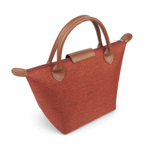 Bolsa de Regalo Corporativa con Logotipo Personalizado, Bolso de Yute Premium con Dos Asas de Cuero PU, Impresión Elegante, Asas y Ribete de Cuero PU - Product Image 3