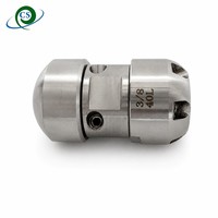Nouvelle petite pompe avec buse de nettoyage de drain en acier inoxydable, filetage femelle G3/8 pouce, débit de 40 LPM, tête de jet pour kit de nettoyage de canalisations.