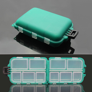 Fishing Tackle Boxes Fishing Lure Bait Hook Storage Case Tackle Box with 10 Small Compartments Jig Hook Box Fishing Accessories