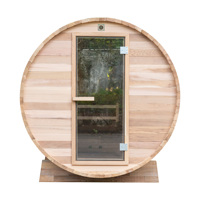 Coasts Fabrik Großhandelspreis Luxuriöse Rote Zeder Sauna Outdoor Holzfasssauna für 4-6 Personen Outdoor Saunaraum