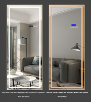 Miroir sur pied pleine longueur avec double cadre doré crème pour salon de luxe, chambre à coucher, entrée, décoration intérieure – Vente directe usine