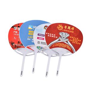 Quạt Gấp Giấy Pp Quảng Cáo Có Tay Cầm Dài Tùy Chỉnh Quạt Cầm Tay Nhựa <span class=keywords><strong>Mini</strong></span> Quảng Cáo - Product Image 2
