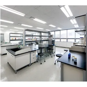 Pharmaceutical Industry Chemistry Laboratory Table Lab Furniture Island Bench Microbiology Laboratory Furniture Bench