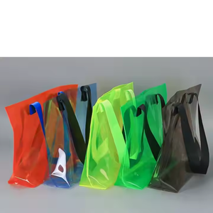 Custom Logo Ready Ship Stock Transparent Jelly Candy Plastic Travel <b>Outdoor</b> Sports Beach Gift PVC Buckle Closure Shopping <b>Bag</b> - Product Image 3