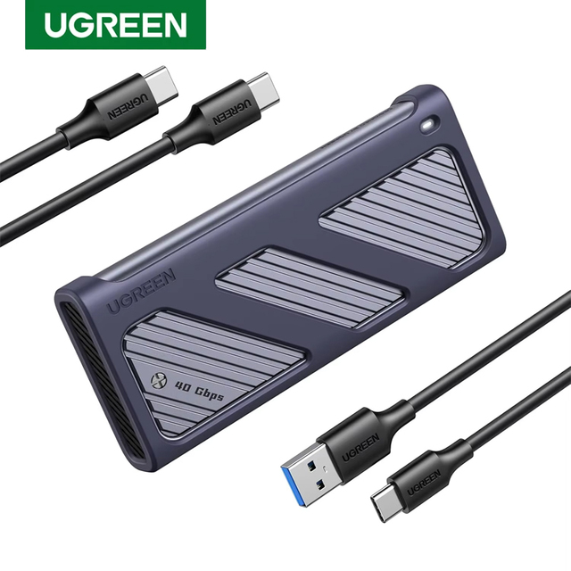 UGREEN M.2 NVMe SSD Enclosure 40Gbps Unmatched Speed NVMe Enclosure Plug and Play Support UASP&TRIM M.2 Enclosure with USB4