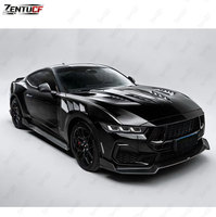 Kit carrosserie Ford Mustang, compatible avec Ford Mustang CMST 2024+, style a, lèvres avant et arrière et jupes latérales en fibre de carbone.