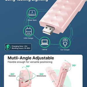 Nueva Lámpara de Lectura LED Plegable Mini, Recargable por USB, 3 Niveles de Brillo, Lámpara de Libro con Marcador, Lámpara de Libro para Niños - Product Image 4