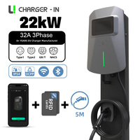 Station de recharge murale pour véhicules électriques 22KW 11KW 7KW Type 2, chargeur AC intelligent, plateforme cloud OCPP