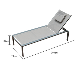 <span class=keywords><strong>Chaise</strong></span> <span class=keywords><strong>longue</strong></span> en tube d'aluminium pour l'extérieur, lit pliant de plage, <span class=keywords><strong>auvent</strong></span> réglable, dossier, parasol, lit pliant de jardin à baldaquin - Product Image 6